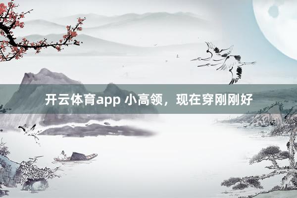 开云体育app 小高领，现在穿刚刚好