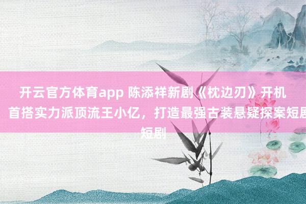 开云官方体育app 陈添祥新剧《枕边刃》开机!首搭实力派顶流王小亿,打造最强古装悬疑探案短剧