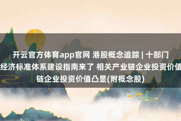 开云官方体育app官网 港股概念追踪 | 十部门联合发文！低空经济标准体系建设指南来了 相关产业链企业投资价值凸显(附概念股)